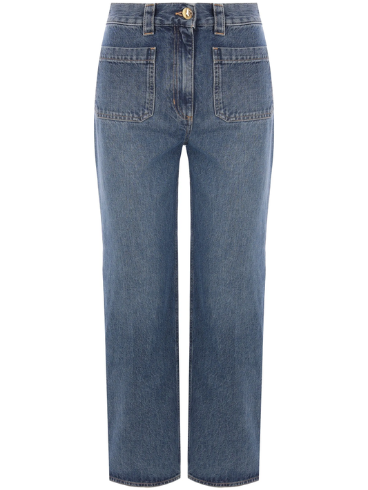 mid-rise cropped jeans