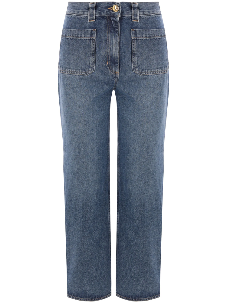 mid-rise cropped jeans