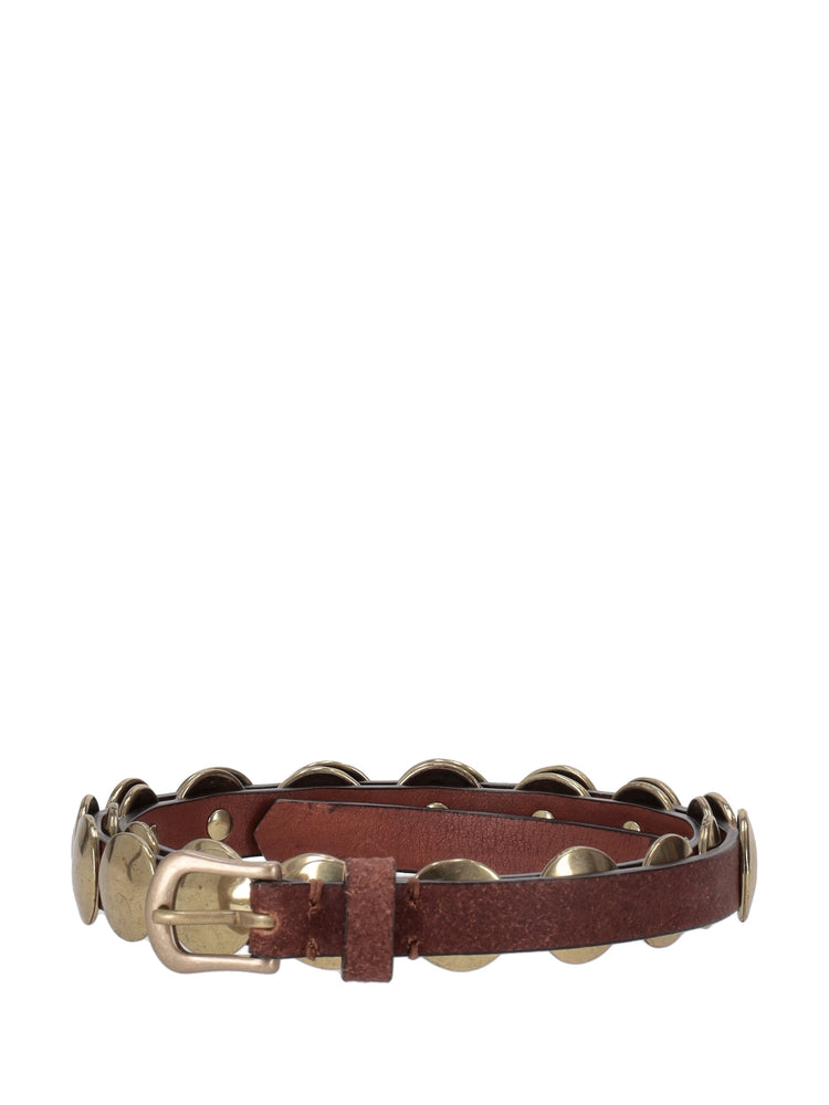 BELT TRINIDAD THIN WASHED LEATHER FLESH SIDE WITH STUDS