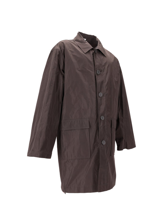 PACKABLE SMOCK W/ LOGO PRINT (35") IN LIGHT MEMORY TECH