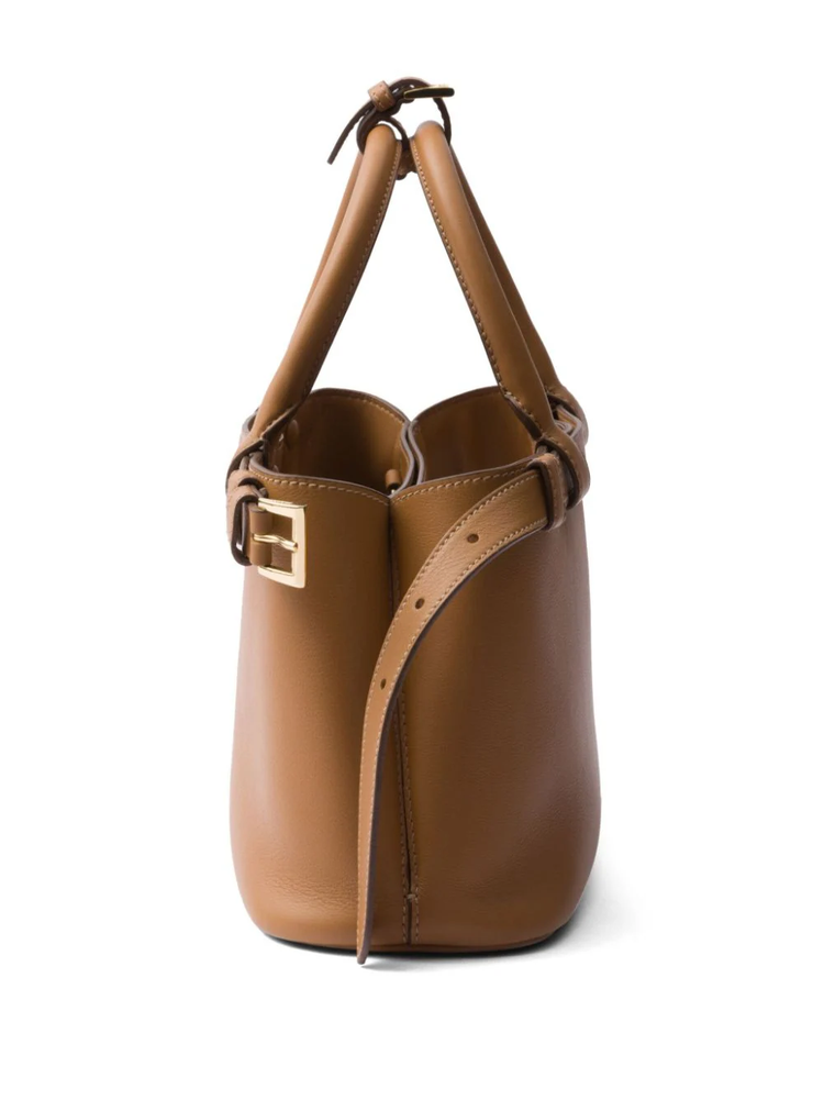 logo-lettering leather tote bag