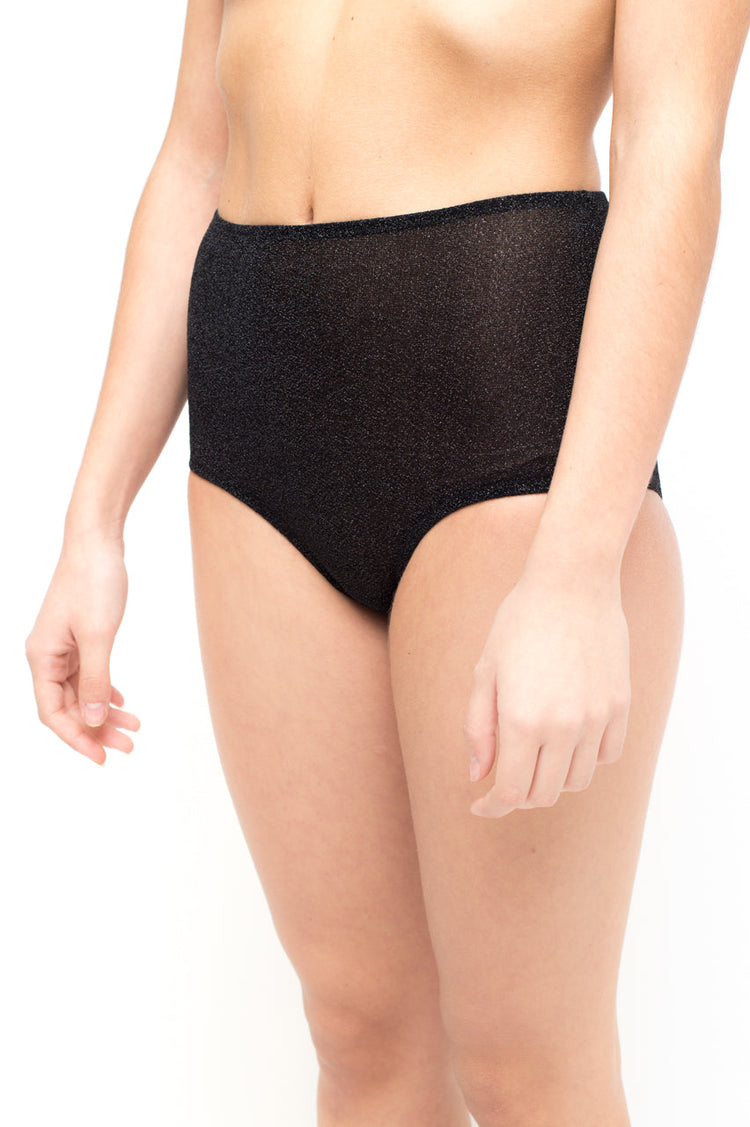 LAURA URBINATI Slip alto nero