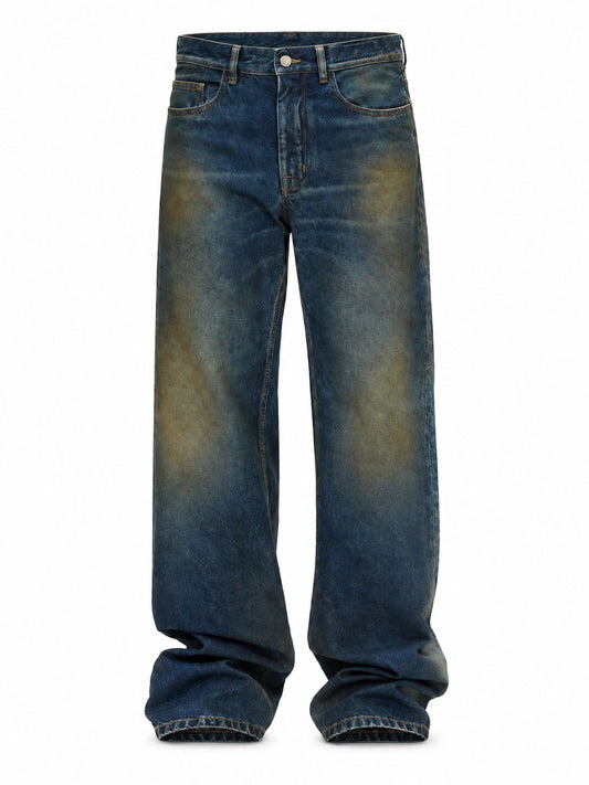 GENOVEVA 5-POCKETS RELAXED FLARED TROUSERS OILED S
