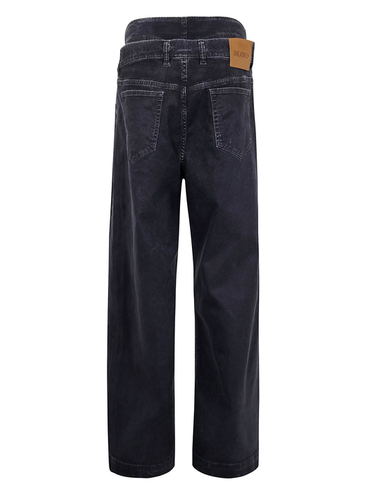 double-waistband baggy jeans