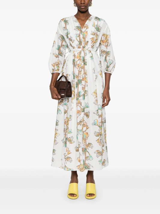 floral-print maxi dress
