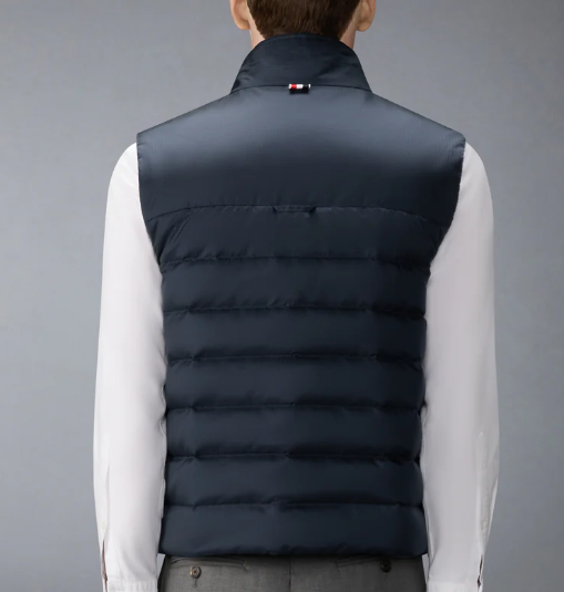 LIGHTWEIGHT DOWNFILL 4 BAR VEST (23") IN SHINY RIPSTOP