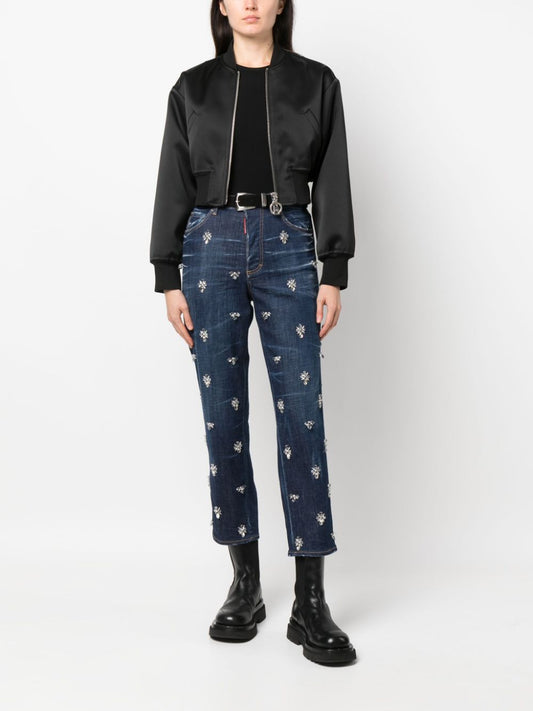 DSQUARED2 Crystal Flies high-rise jeans