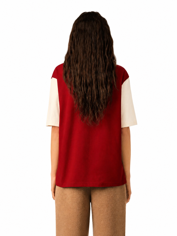 TSHIRT WITH AMI PARIS FELT EMBROIDERY