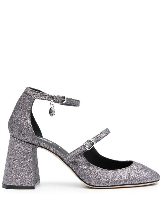 logo-charm 90mm glitter pumps