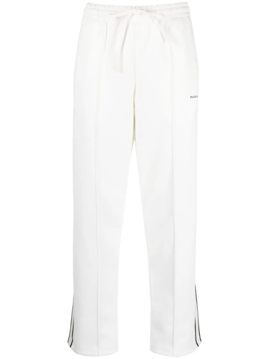 logo-embroidered striped track pants