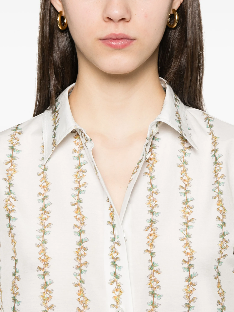 Inflorescence-print shirt
