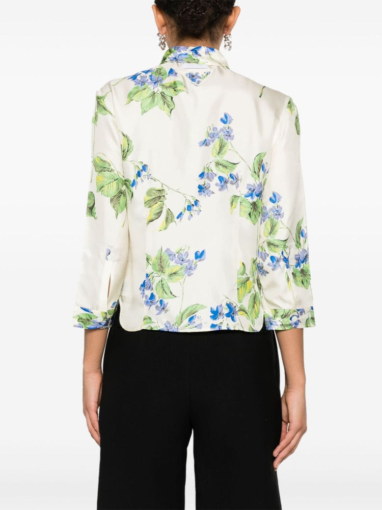 floral-print shirt