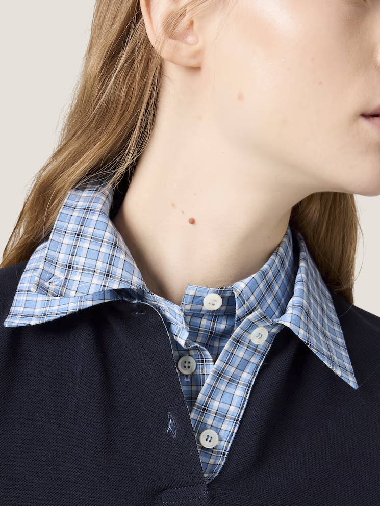 checked poplin shirt