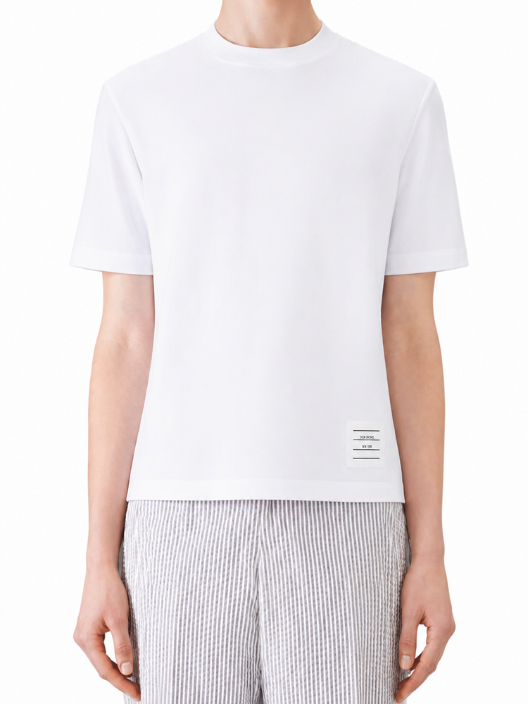SHORT SLEEVE TEE W/ ENGINEERED 4 BAR STRIPE IN CLASSIC PIQUE