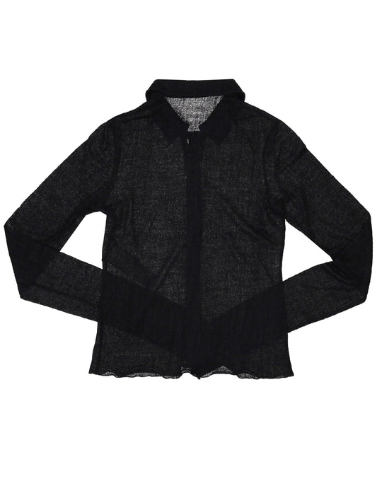 MELE SLIM FIT JERSEY SHIRT JACQUARD WOOL JERSEY