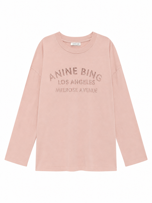 IVAN LONG SLEEVE MELROSE STENCIL - WASHED BLUSHED