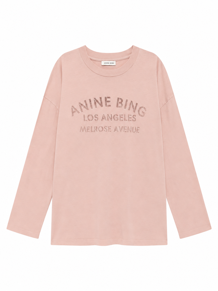 IVAN LONG SLEEVE MELROSE STENCIL - WASHED BLUSHED