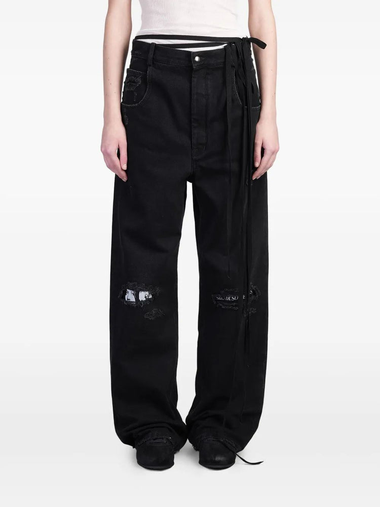 POLLY 5-POCKETS HIGH COMFORT TROUSERS DISTRESSED B