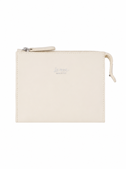 minimal leather make-up bag
