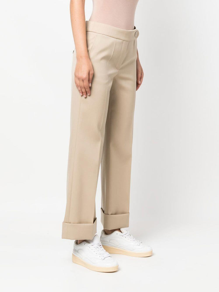 LANVIN mid-rise cropped wool trousers