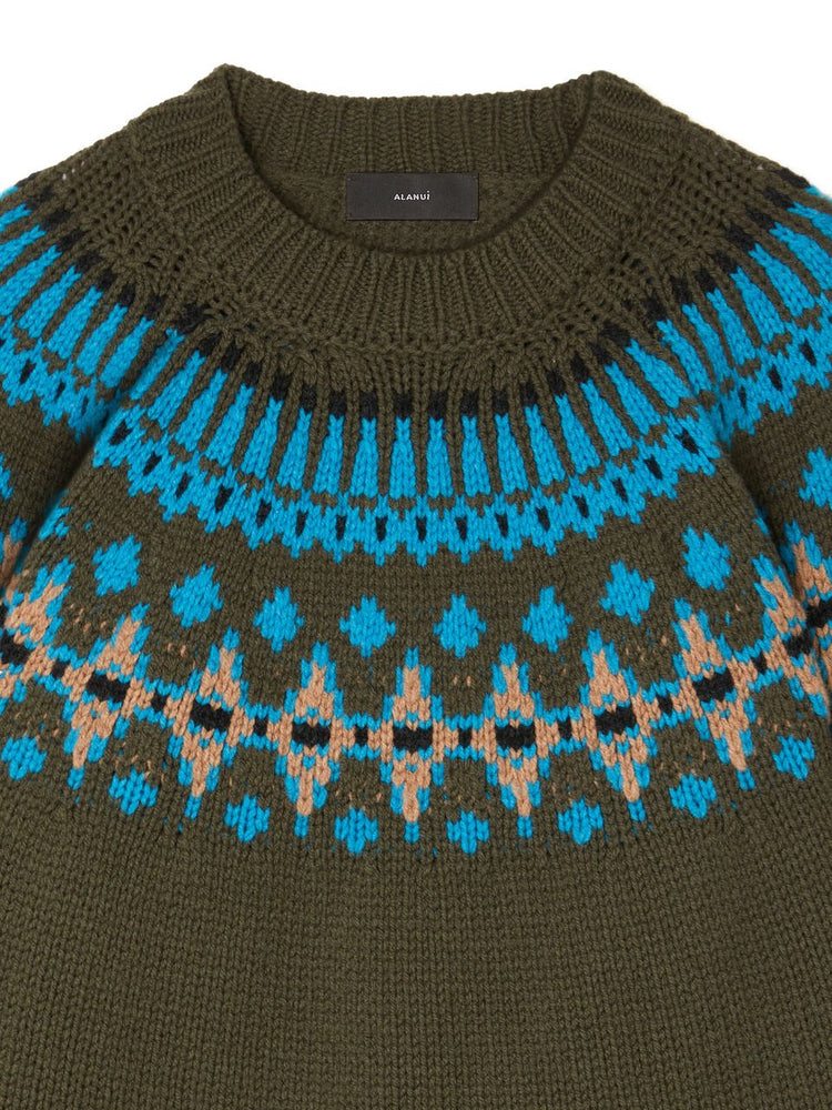 SWEET WINTER SWEATER BRICK/MULTICOLOR