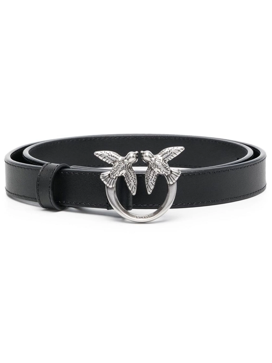 Love Birds thin leather belt 2cm