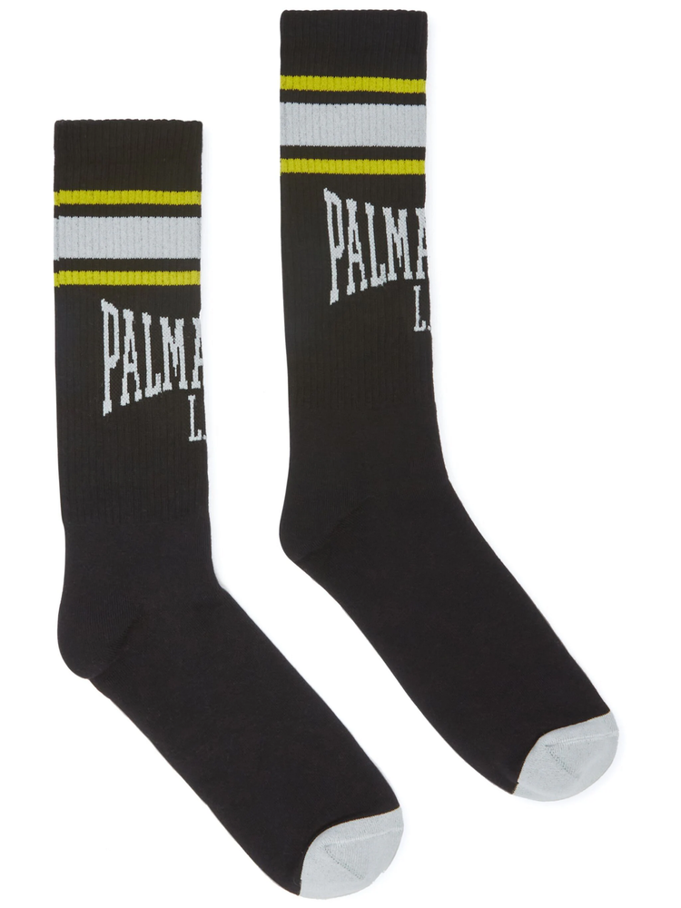 College intarsia knit-logo socks