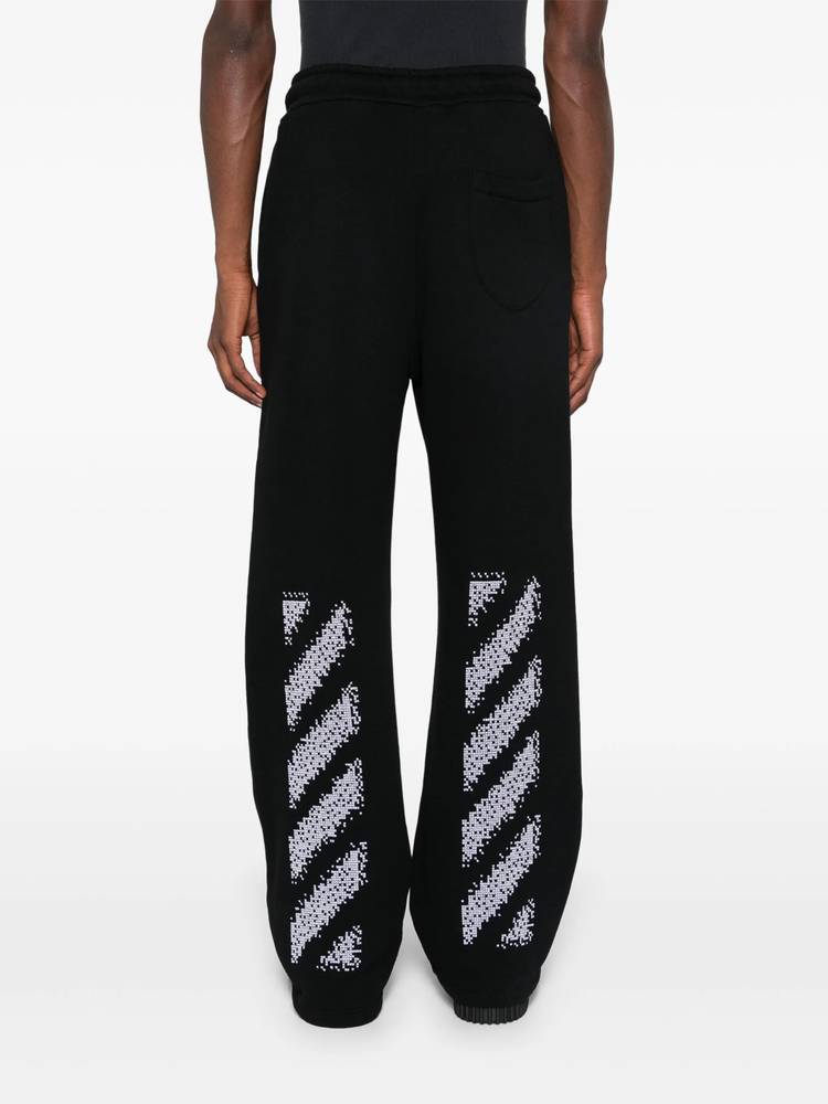 Diag-stripe track pants