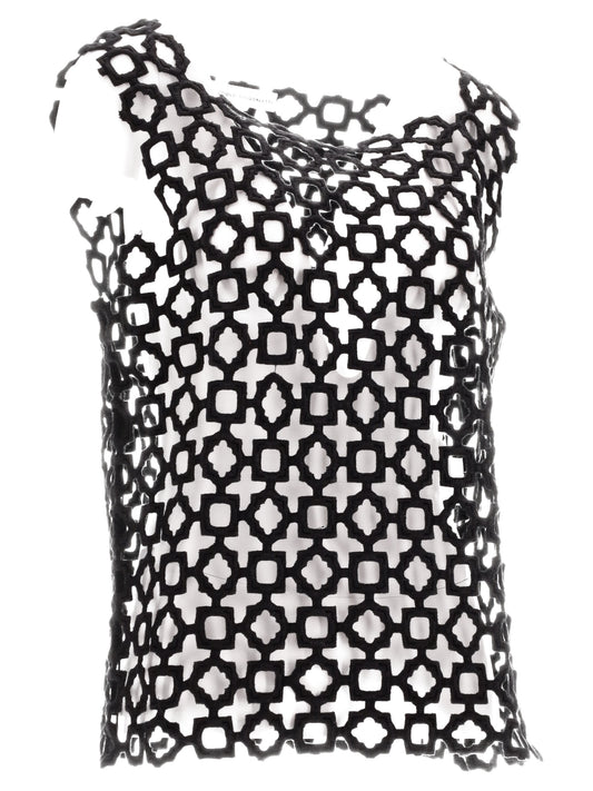 CARTA TANK - Geometric Lace Embroidery