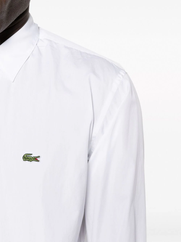 x Lacoste logo-embroidered cotton shirt