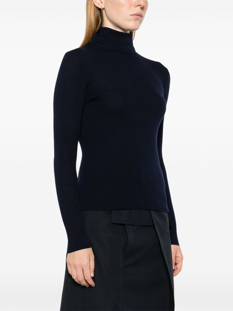 Leila turtle-neck ribbed-knit jumper