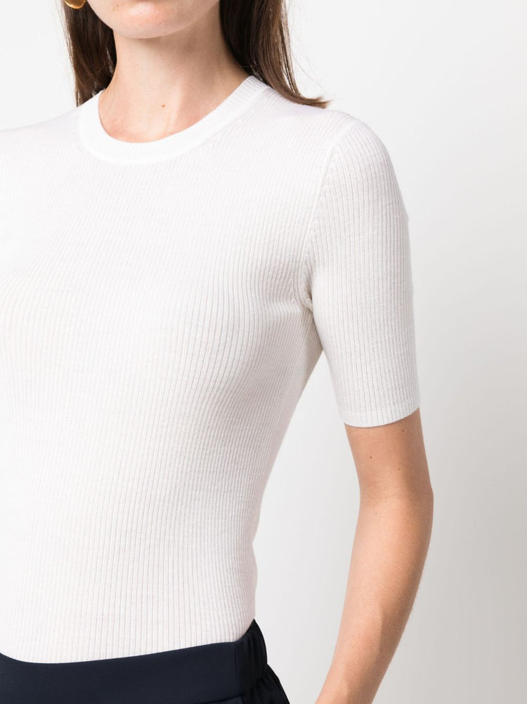 PAROSH ribbed-knit wool T-shirt