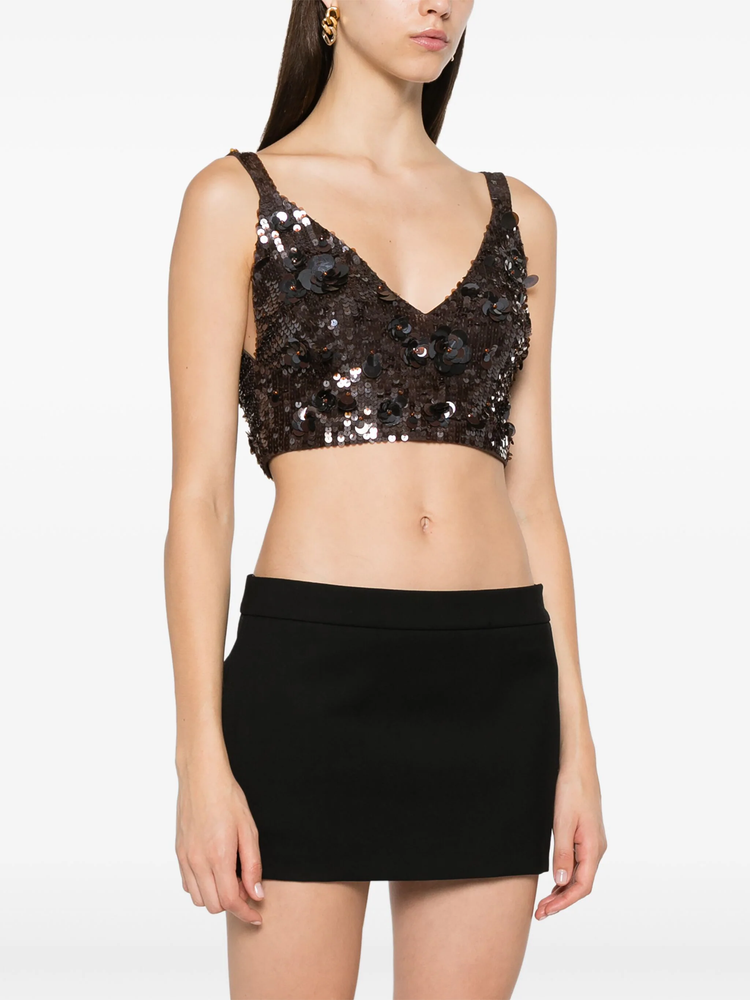 Glow sequined top