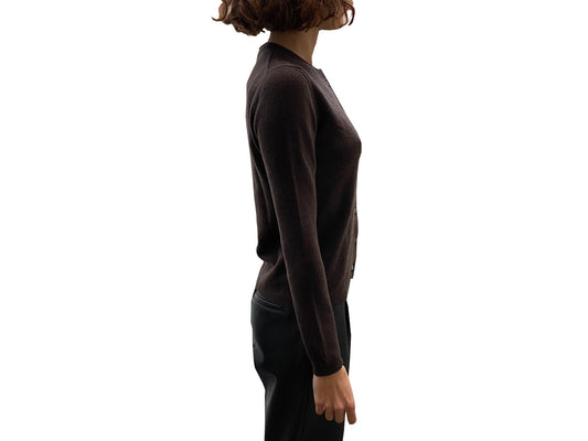 LA ROSE cardigan cashmere marrone