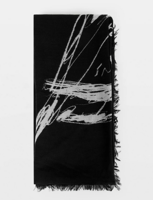 VESTA SQUARE SCARF WITH "ROCKER" PRINT (140X140 CM