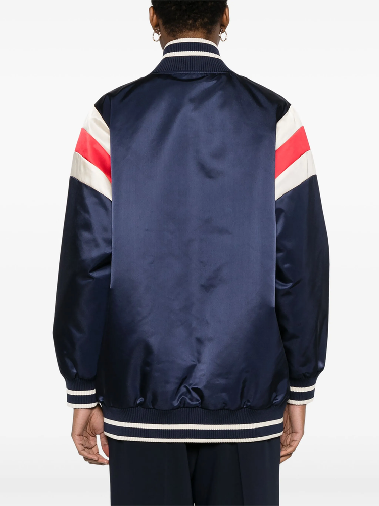 Nobody logo-patch bomber jacket