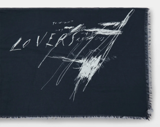 VESTA SQUARE SCARF WITH "ROCKER" PRINT (140X140 CM