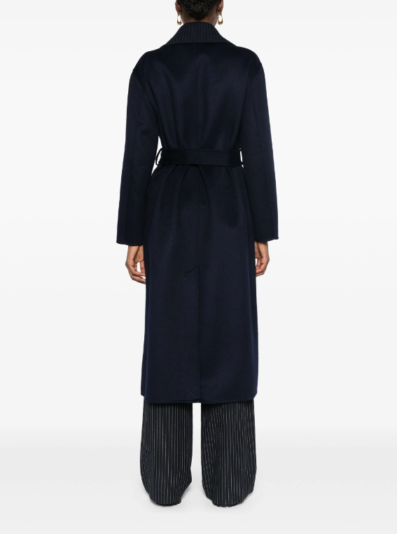 Leak belted mid-length coat