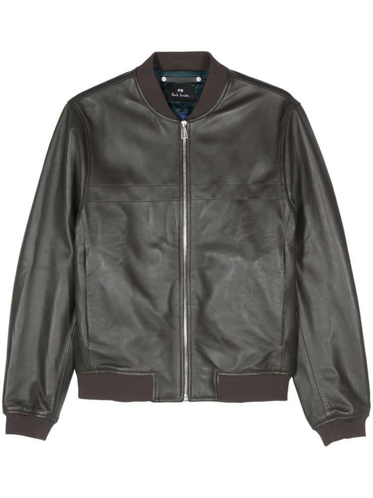 leather bomber jacket