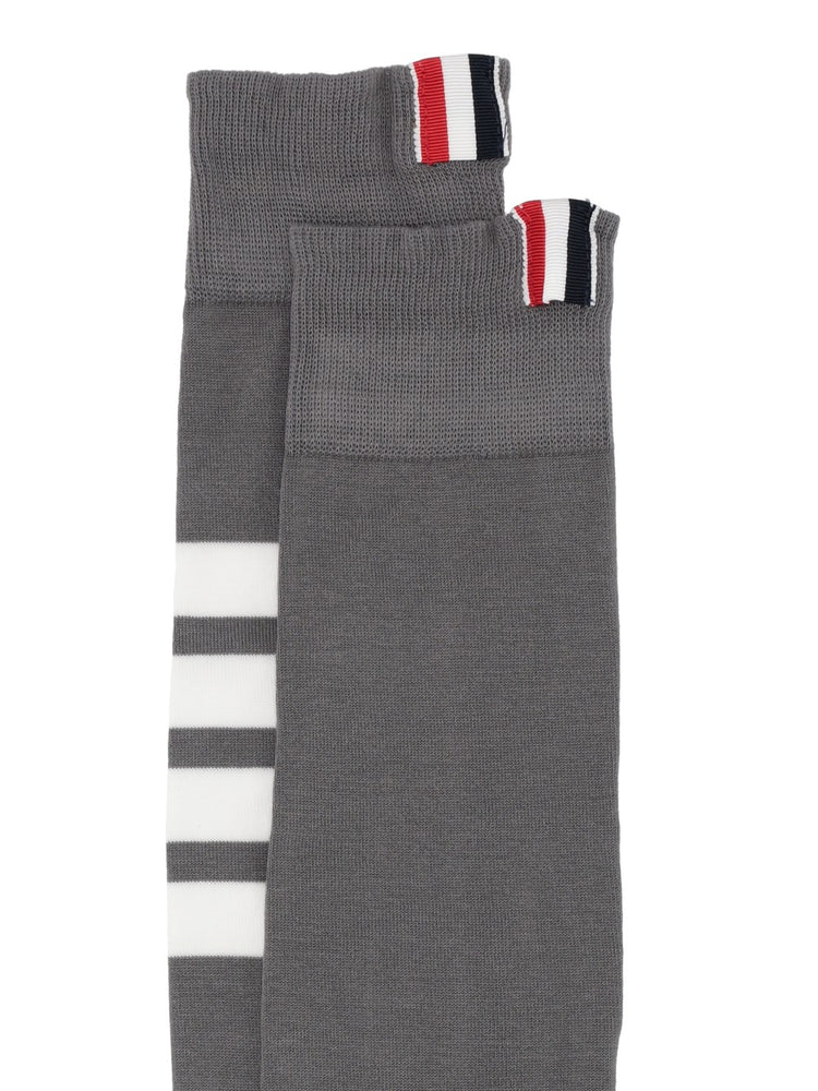 OVER THE CALF SOCKS W/ 4 BAR IN LIGHTWEIGHT COTTON