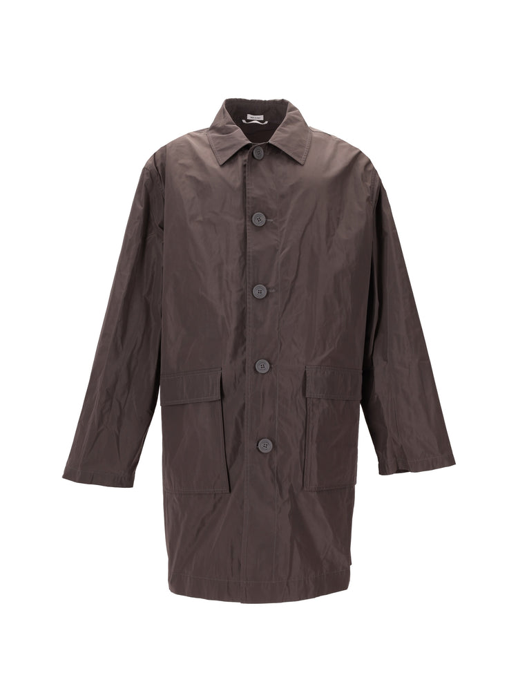 PACKABLE SMOCK W/ LOGO PRINT (35") IN LIGHT MEMORY TECH