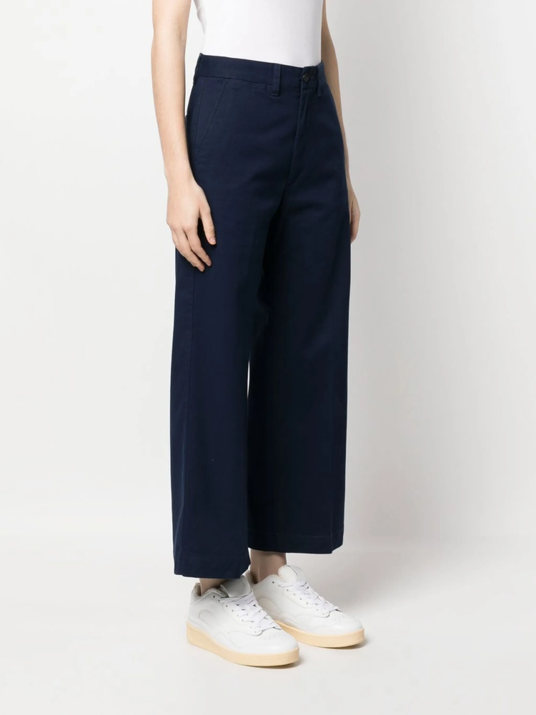 wide-leg cropped chinos