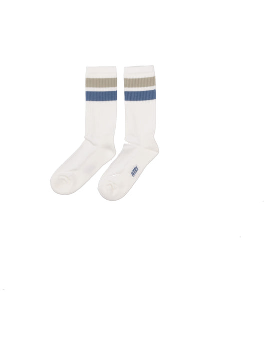 SOCKS MAIN UNISEX R8S1 STRIPES CREAM/SKY