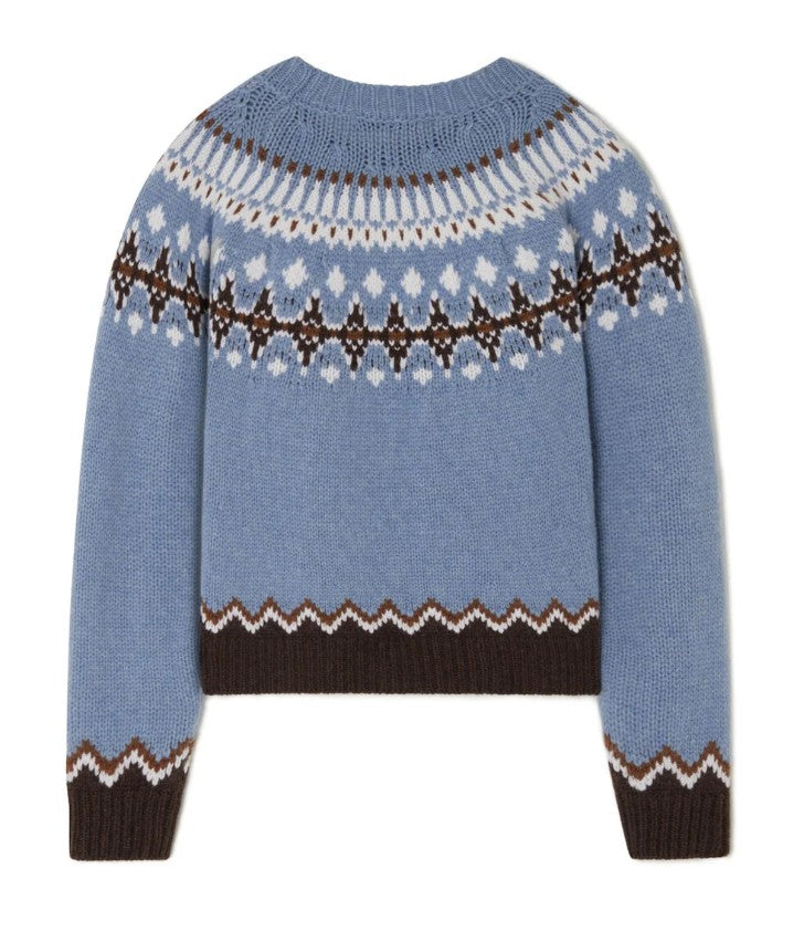 SWEET WINTER SWEATER BRICK/MULTICOLOR