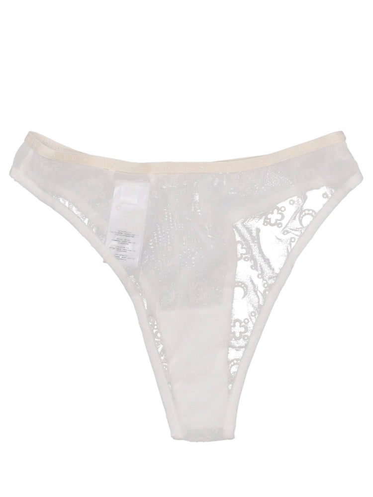 RECYCLED MESH FLOCK HIGH-CUT PANTIES