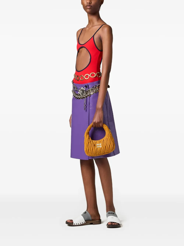Wander matelassé suede hobo bag
