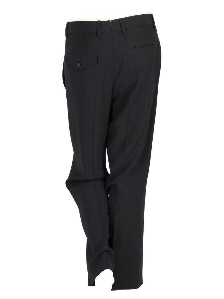 GAELLE SLIM FIT CROPPED TROUSERS VISCOSE WOOL TWIL