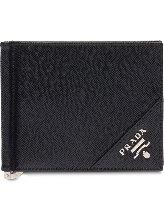 Saffiano leather bi-fold wallet