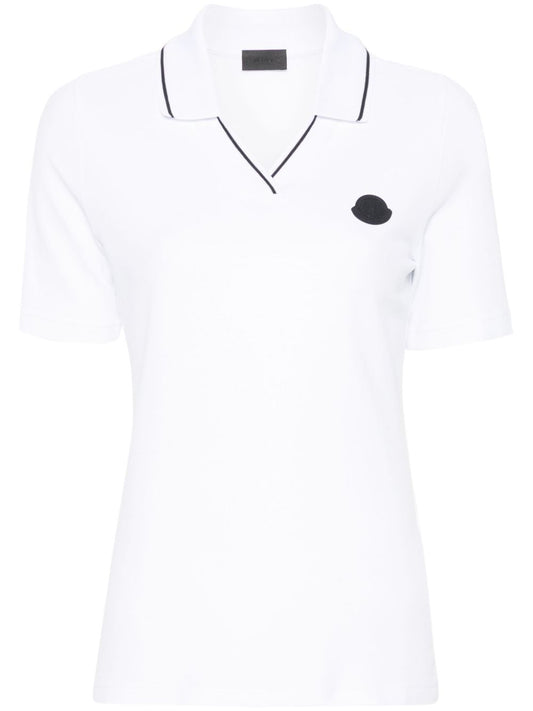 logo-appliqué polo shirt