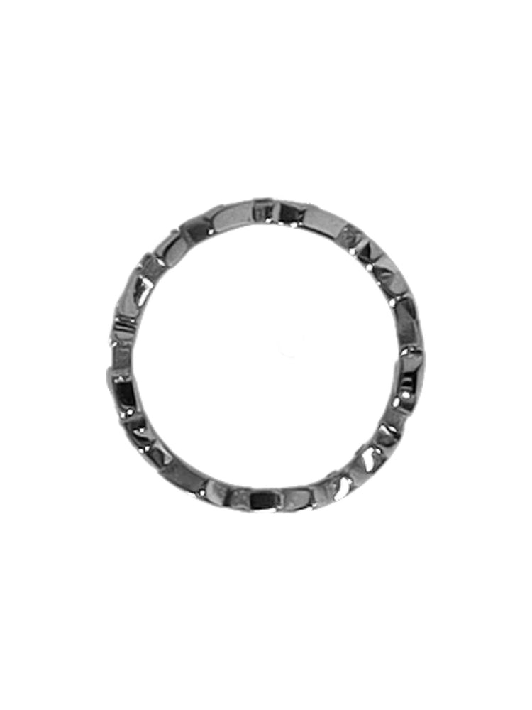CLASSIC LOGO ROUNDED RING SILVER - SILVE
